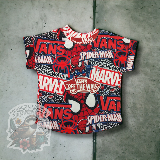 Off the Wall Spidey Dolman Tee